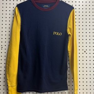 Polo Ralph Lauren block colored thermal shirt. Size SM